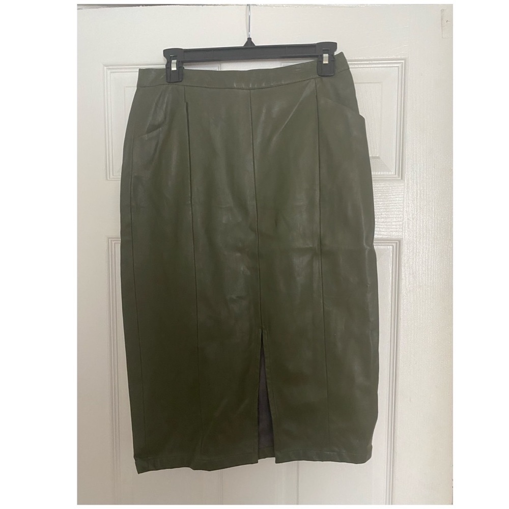 Green Pleather Skirt